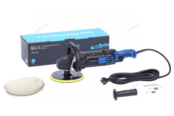 Полировальная машинка NORDBERG NE414-180 (диск 180 мм, 600-3000 об/мин, 1500 Вт)