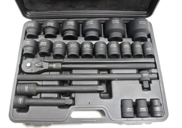 Набор инструментов ударных 3/4'', 6гр., 23 пр. (17,19,21,22,24,27,30,32-36,38,41,46,50,55,60,65мм), кейсе