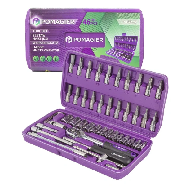 Набор инструментов 46пр. 1/4''(6гр.)