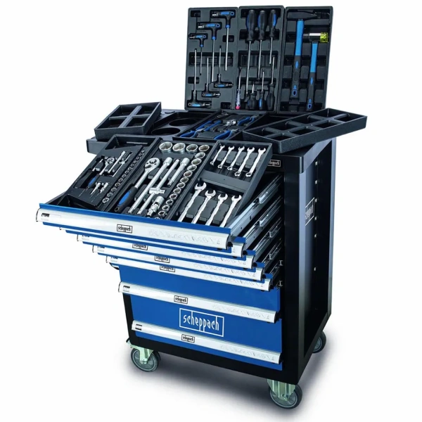 Тележка инструментальная 7-и полочная с набором инструментов 70 пр. 1/4'', 1/2''(4-32мм) (размеры тележки 78х46х97см, max нагрузка 450кг)