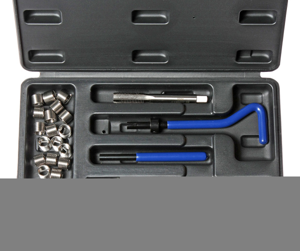 Набор инструментов для восстановления резьбы JTC 4784 (вставки М10х1,5, L=13,5 мм, 10 шт., 14 предметов)
