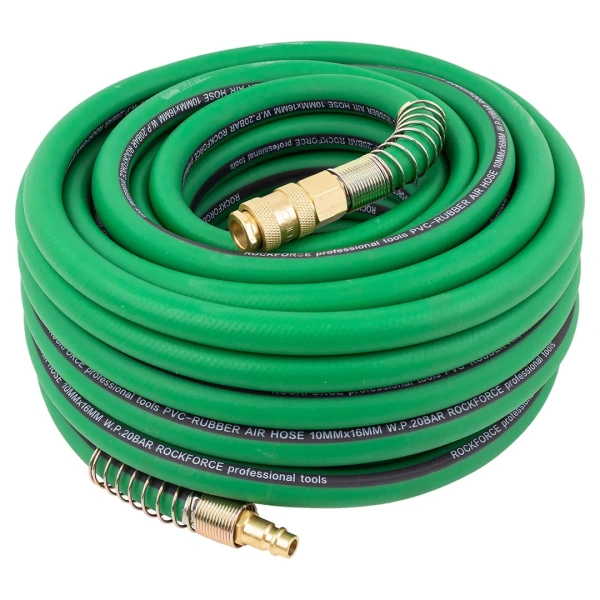 Шланг резиновый воздушный армированный с фитингами 10мм х 16мм х 15м