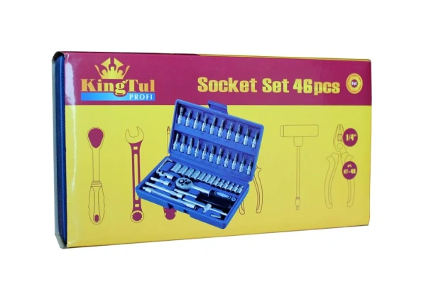 Набор инструментов 46пр. 1/4''(6гр.) профи (4-14мм) в кейсе