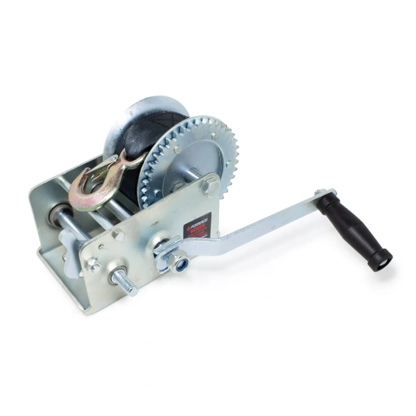 Лебедка ручная барабанная двухскоростная, 1300кг (нейлоновый ремень, ширина ремня-50мм, длина ремня-10м) Лебедка ручная барабанная двухскоростная, 1300кг (нейлоновый ремень, ширина ремня-50мм, длина ремня-10м)