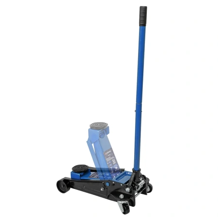 Домкрат подкатной гидравлический 3 т с резиновой накладкой и аксессуарами(перчатки, салфетка из микрофибры 40х30см, 2 поршня,h min135мм,h max465)