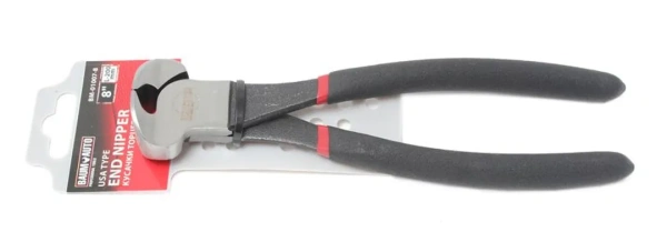 Клещи торцевые усиленные 8''-200мм, на пластиковом держателе