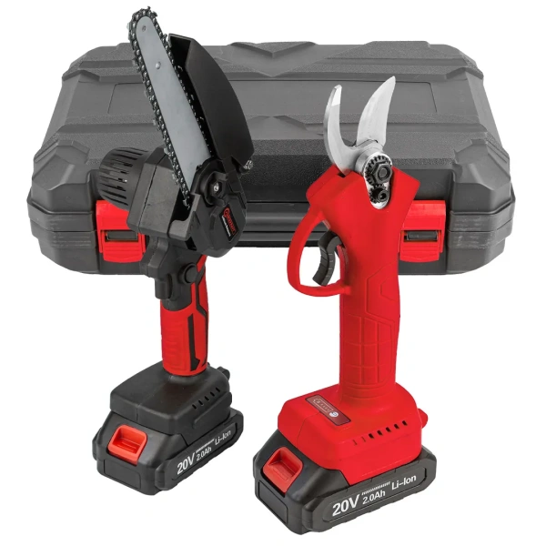 Набор cадового аккумуляторного инструмента (пила сабельная аккумуляторная WT02F1230, пила сабельная аккумуляторная CSR 1118 E) в комплекте с аксессуар