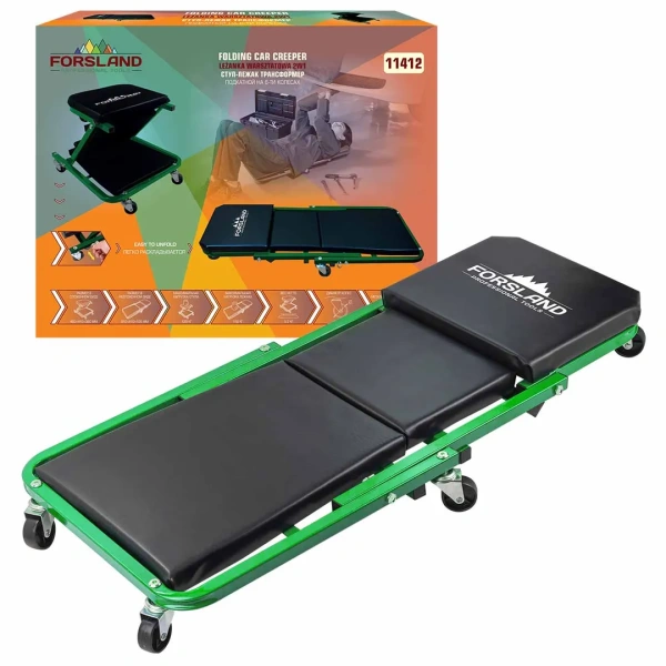 Лежак трансформер подкатной на 6-ти колесах (Стул-лежак)