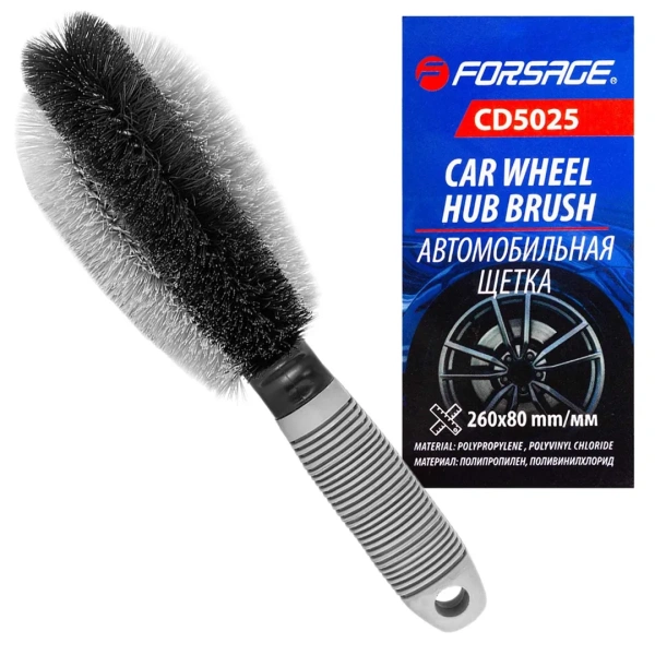 Щётка для чистки колесных дисков автомобиля (260х80мм, полипропилен/поливинилхлорид)