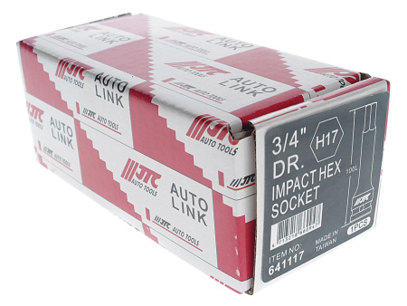 Бита-головка ударная JTC 641117 (3/4", HEX, Н17, L=100 мм)