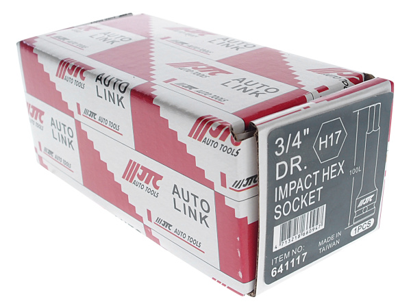 Бита-головка ударная JTC 641117 (3/4", HEX, Н17, L=100 мм)