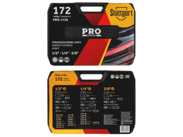 Набор головок и бит 172пр. 1/4",3/8",1/2" PRO STARTUL (PRO-172) уцененный (4947741232)