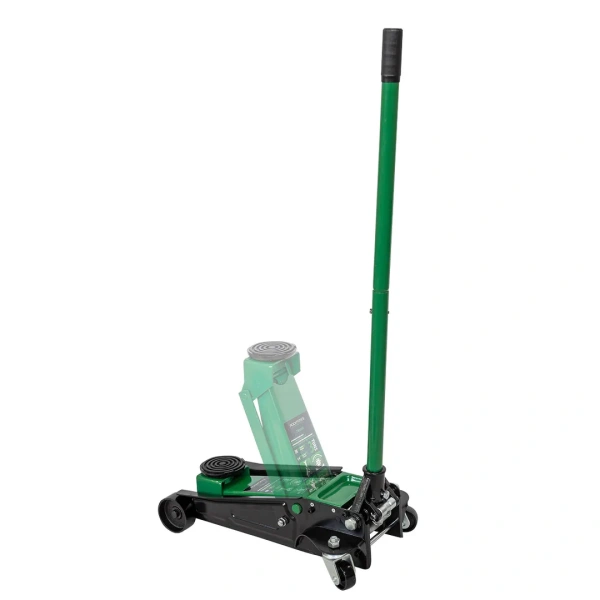 Домкрат подкатной гидравлический 3 т с резиновой накладкой и аксессуарами(перчатки, салфетка из микрофибры 40х30см, 2 поршня,h min135мм,h max465)