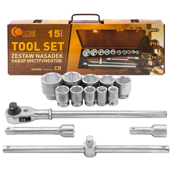 Набор инструментов 15пр. 3/4''6гр