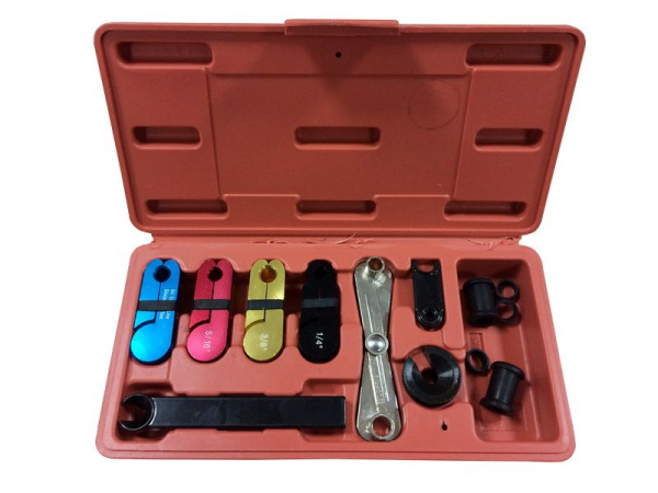 Комплект для разъединения быстросъемных соединений топливных систем и систем кондиционирования, 10пр в кейсе