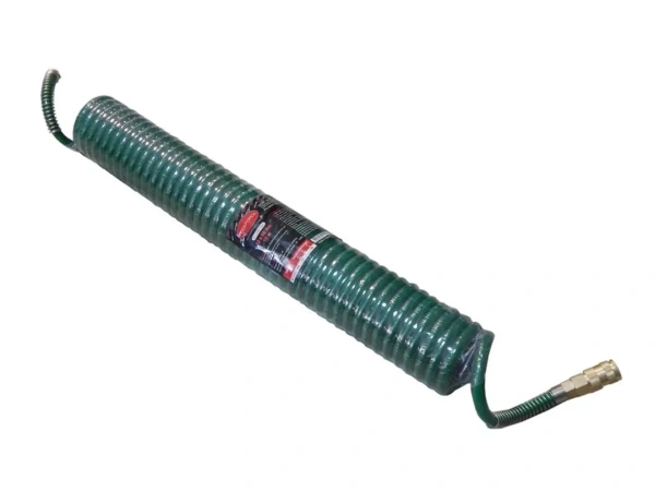 Шланг витой полиуретановый 8мм х 12мм х 15м с быстроразъемами (максимальное давление - 15bar, рабочая температура от -20 до +60 гр.)