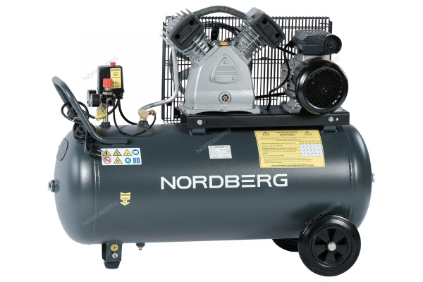 Компрессор поршневой с ременной передачей NORDBERG NCP100/360A (380В, ресив. 100л, 420л/мин)