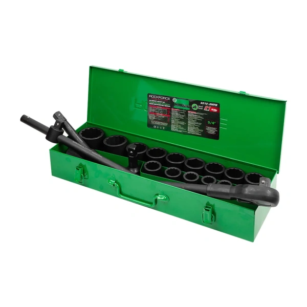 Набор инструментов ударных 3/4'', 12гр, 21пр(17,19,21,22,24,27,30,32,34,35,36,36-6гр,38,41,46,50мм), в металл.кейсе