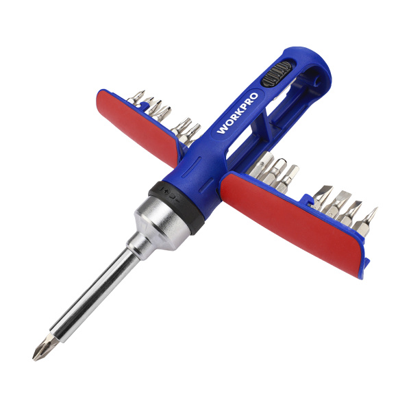 Отвертка 15-в-1 с трещоткой WP221061 WORKPRO Отвертка 15-в-1 с трещоткой WP221061 WORKPRO