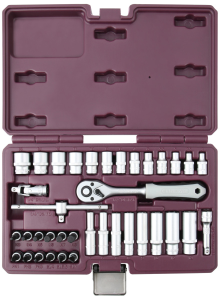 TS038 Набор инструмента 1/4"DR, 38 предметов