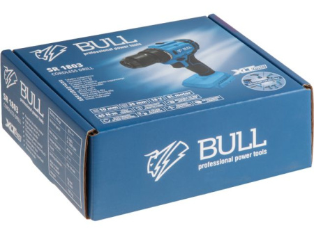 Аккум. дрель-шуруповерт BULL SR 1803 в кор. XLTpro БЕСЩЕТ., SOLO, 18 В, 45 Н*м, БЗП 10 мм