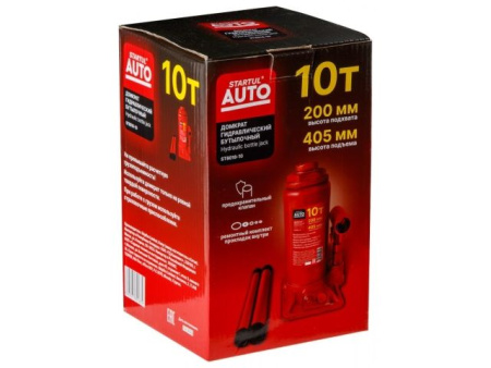 Домкрат гидравлический 10т бутылочный 200-405мм STARTUL AUTO (ST8018-10)