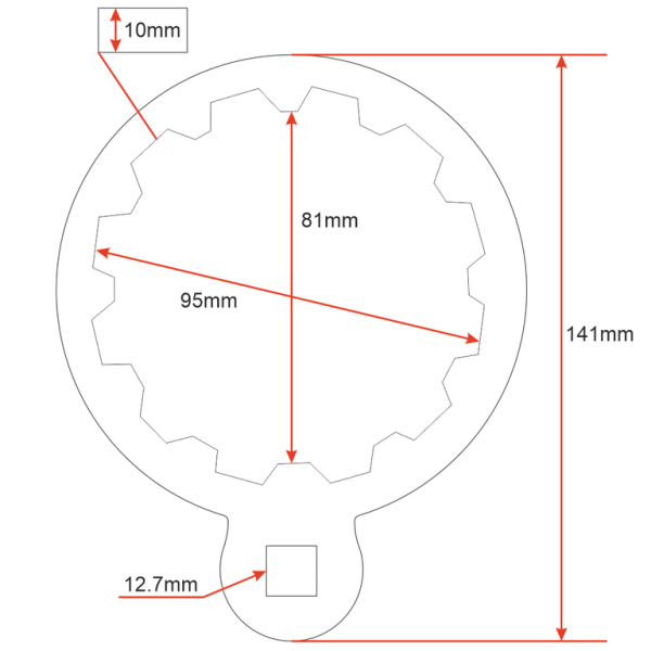 Ключ для замены топливного фильтра JTC 5476