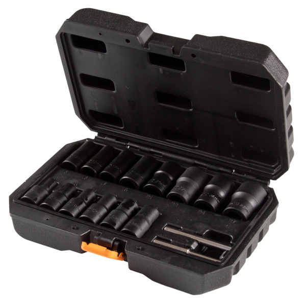 Набор торцевых головок для поврежденных гаек и болтов 8-27 мм кейс 16 предметов AFFIX AF10930016C