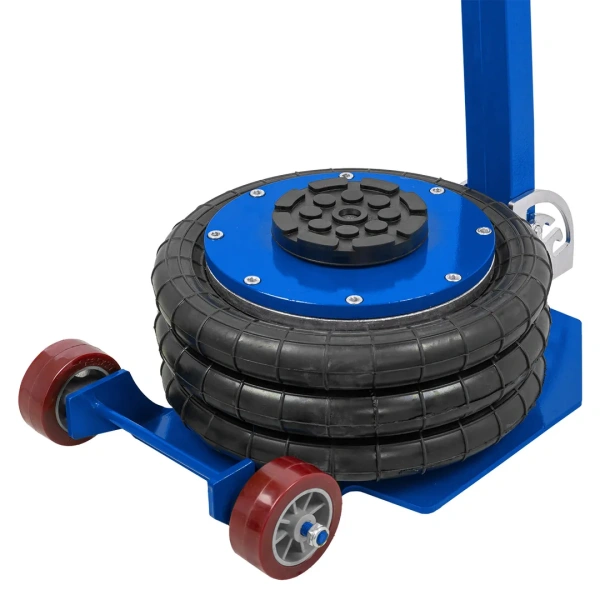 Домкрат подкатной пневматический 3т (4-8bar, h min 135мм, h max 400мм, 3 подушки, Ø250мм)