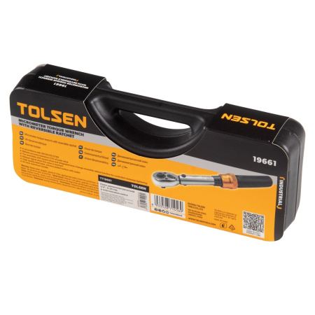 Ключ динамометрический 1/4", 5-25 Нм в пластиковом кейсе TOLSEN TT19661