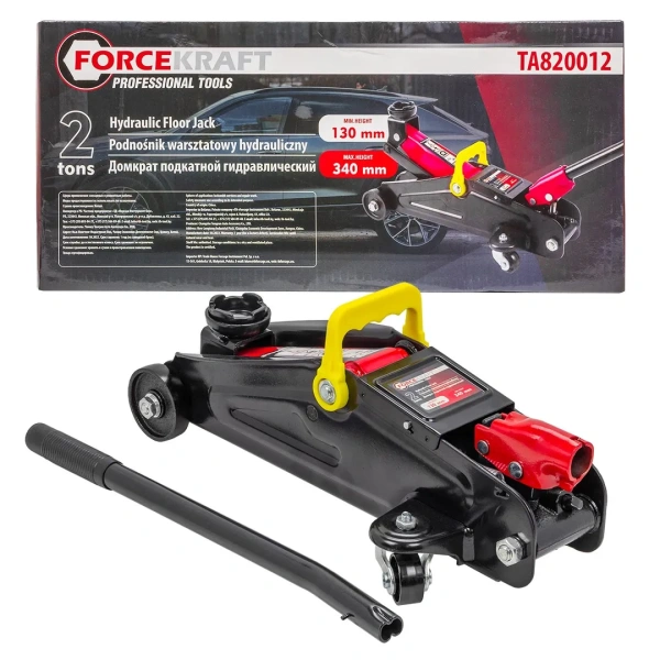 Домкрат подкатной гидравлический 2т (h min 130мм, h max 340мм)