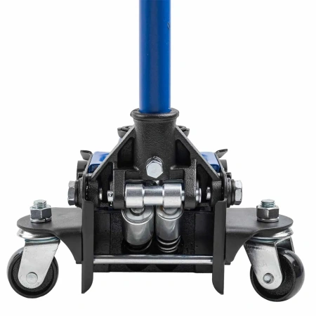 Домкрат подкатной гидравлический низкопрофильный двухпоршневой с резиновой накладкой 3т (h min 135мм, h max 465мм)