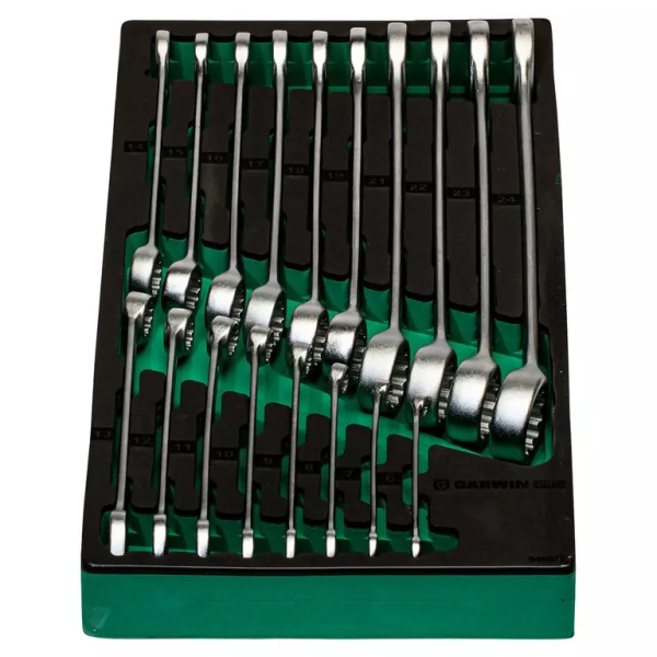 Набор ключей комбинированных GARWIN PRO 646073 (18 пр. 6-24 мм в ложементе EVA)