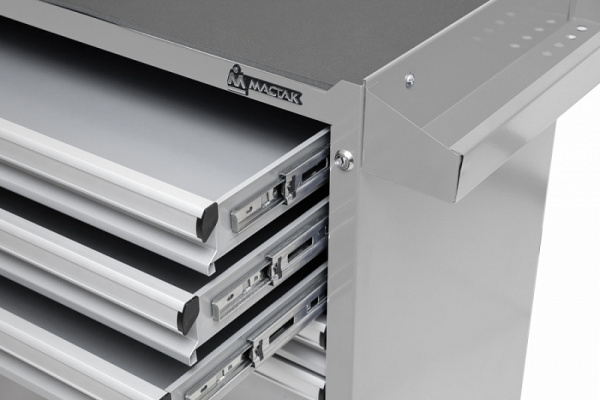 Инструментальная тележка МАСТАК 521-06581MG серии ОПТИМА, 6 полок, серая