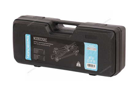 Домкрат подкатной для автолюбителя в кейсе 2 т NORDBERG N32022GEC