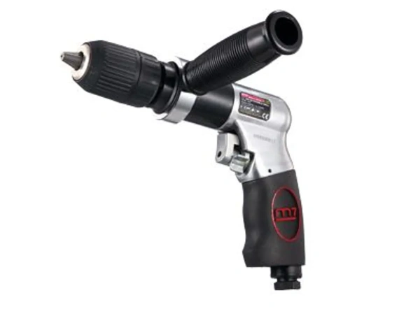 Пневмодрель с самозажимным патроном до 10мм и реверсом (800 об/мин., потребление 184 л/мин.)