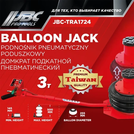 Домкрат подкатной пневматический 3т