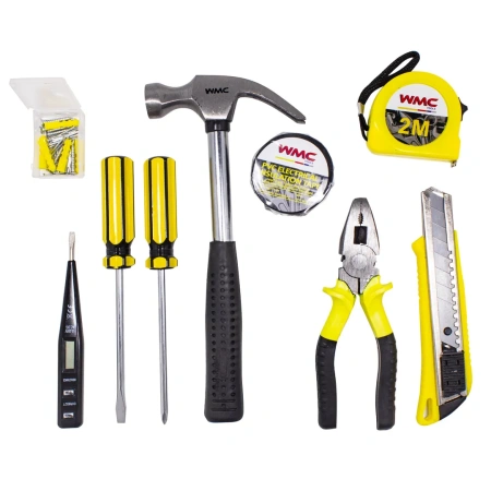 Набор инструментов 55пр(молоток,плоскогубцы,отвертки,нож,рулетка,расходник)