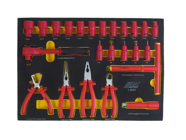 Набор инструментов JTC I4100S (115 предметов изолированных, 4 мягких ложемента)