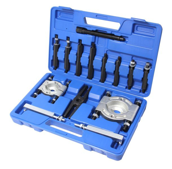 Набор съемников комбинированный(сегментного типа:30-50,50-75,двухлапый:40-115)14пр.в кейсе