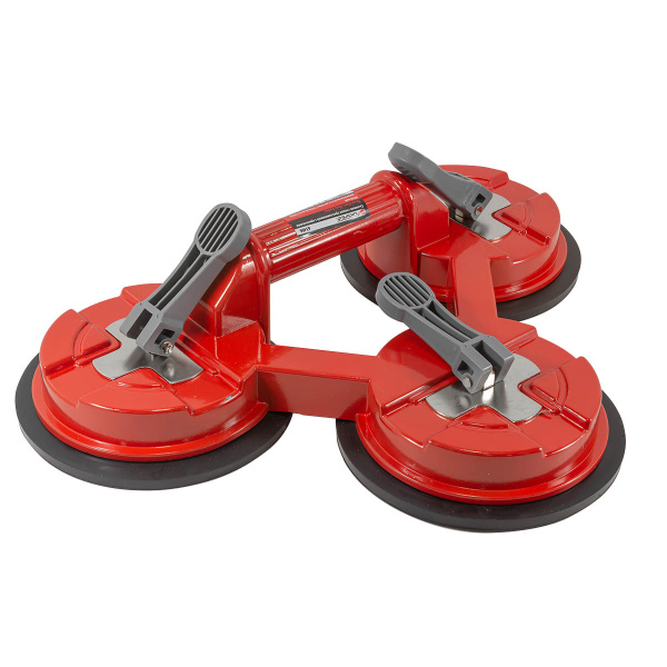 Съемник стекол трехзажимной с присосками (диам. 150мм, алюминий)