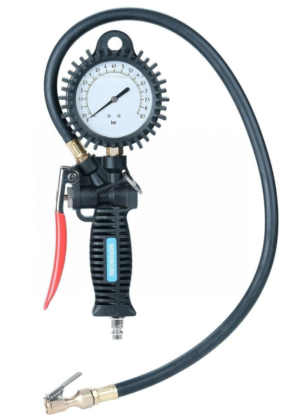 Пистолет для подкачки колес с жидкостным манометром 80 мм NORDBERG TI62