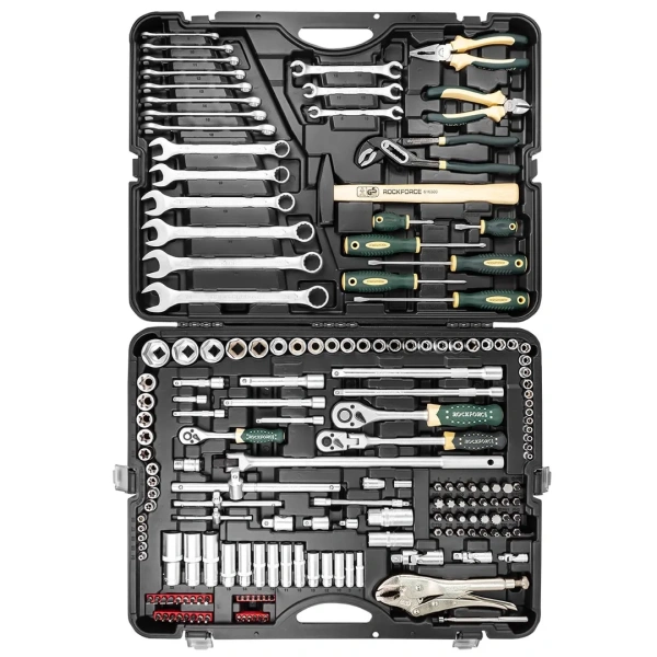 Набор инструментов 180пр.1/4''&3/8''&1/2''180пр. (6-гран.)(4-32мм)