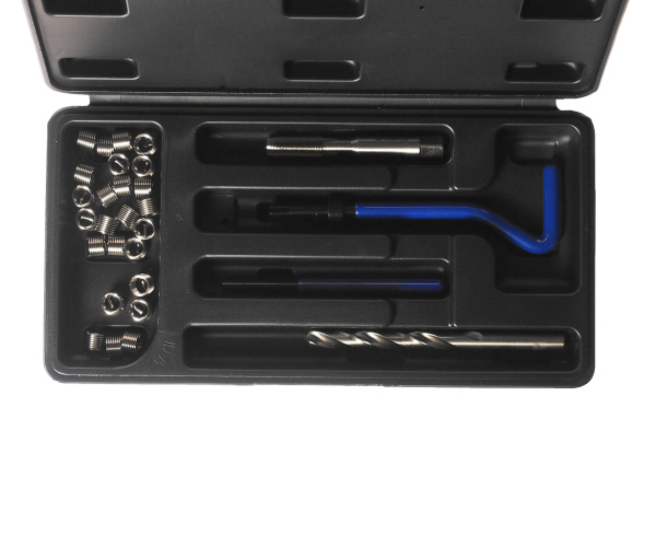 Набор инструментов для восстановления резьбы JTC 4782 (вставки М8х1,25, L=10,8 мм, 20 шт., 24 предмета)