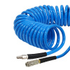 Cпиральный воздушный шланг JETA PRO 5887515 с фитингами М1/4", Ø 9.5-13.5 мм, длина 15 м, цвет синий