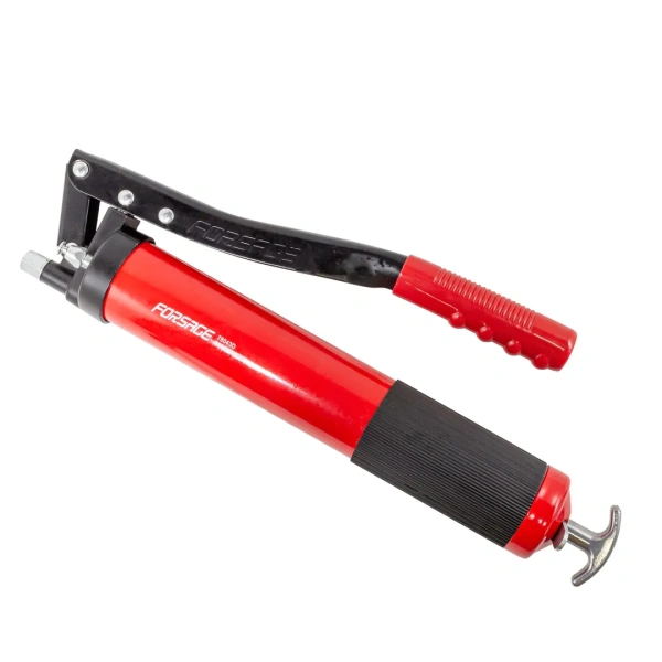 Шприц для нагнетания густой смазки ручной 600мл в комплекте с жестким(L-170мм) и гибким(L-330мм) наконечником (2штока,''под закладку'')