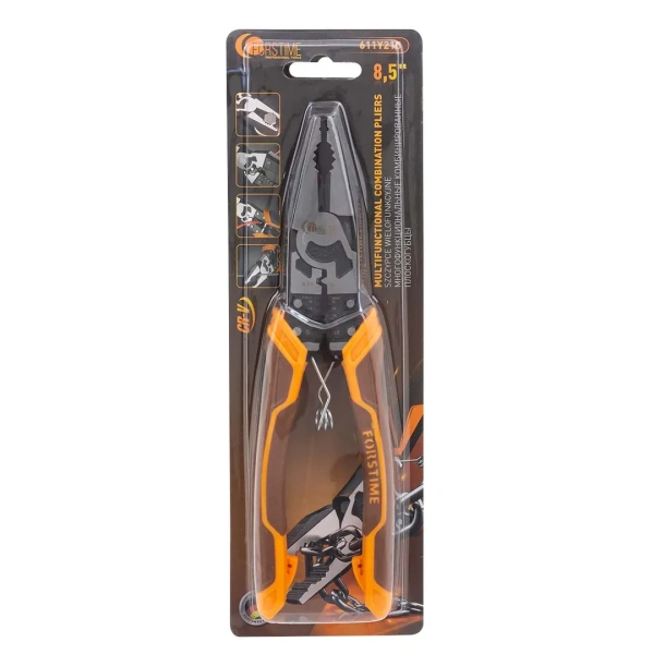 Плоскогубцы комбинированные для снятия изоляции 8,5''(215мм) в блистере