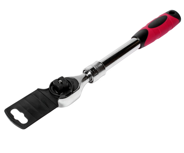 Трещотка телескопическая с резиновой рукояткой JTC 5027 (1/2", 72 зуба, 305-455 мм)