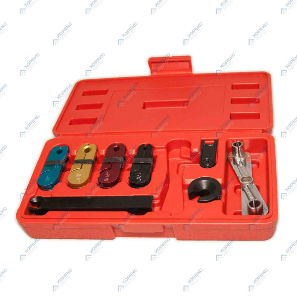 Набор приспособлений для разборки топливных и других трубопроводов (8 предметов) Хорекс Авто HZ 25.1.088