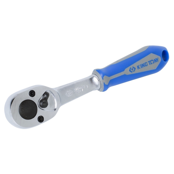 Трещотка 1/4"140 мм, 24 зубца, флажковая, фиксатор KING TONY 2779-55G